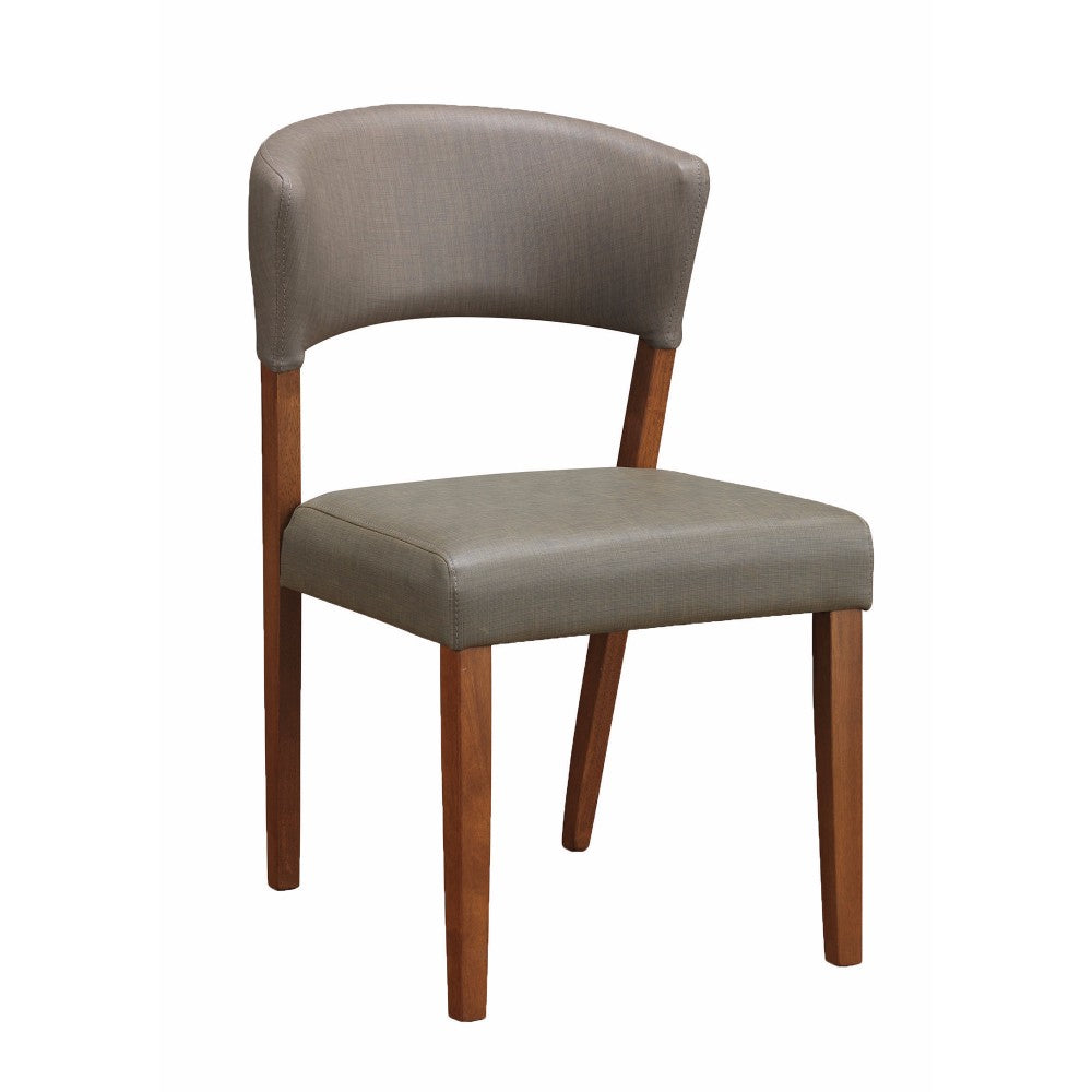 Wooden Dining Side Chair, Gray & Brown, Set of 2