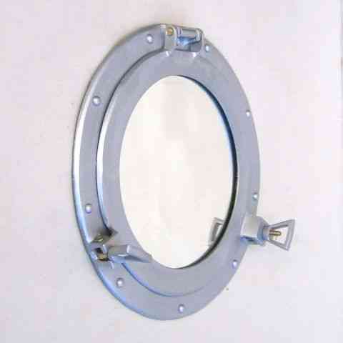 Porthole Glass Aluminum Nautical Coastal Decor