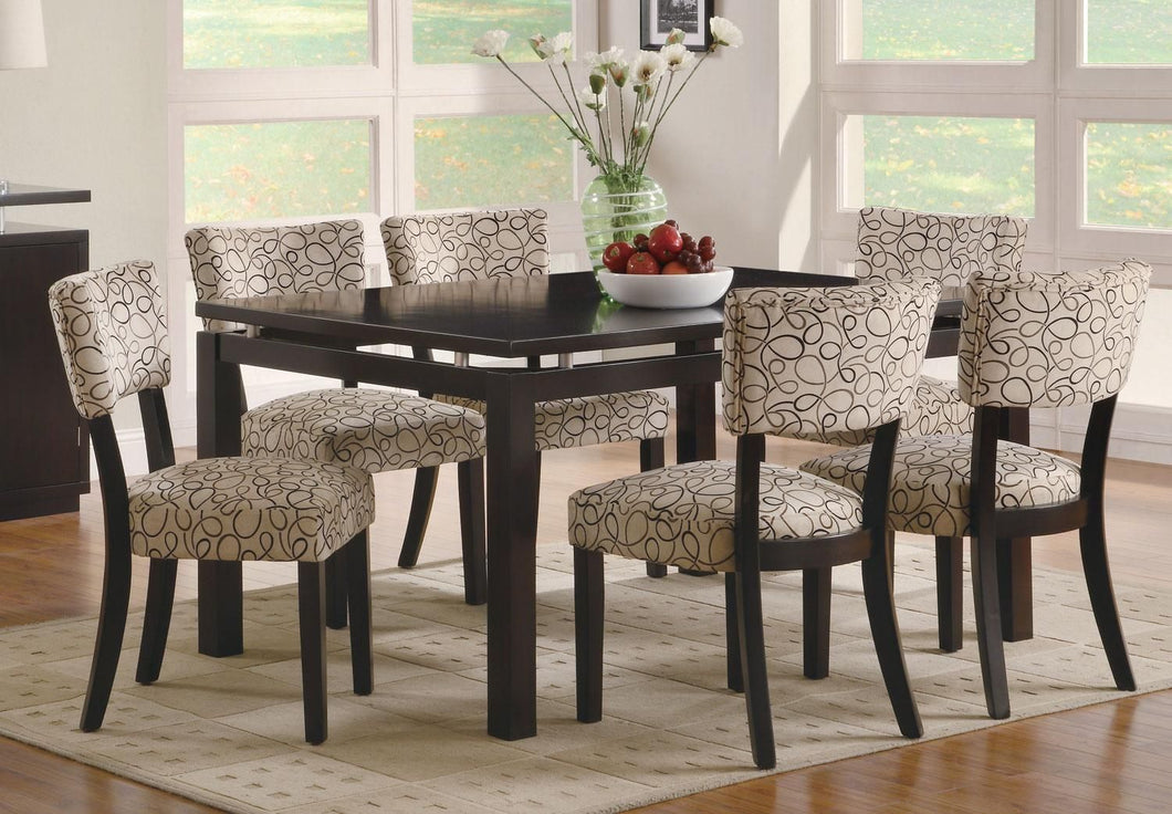 Transitional Style Floating Top Dining Table