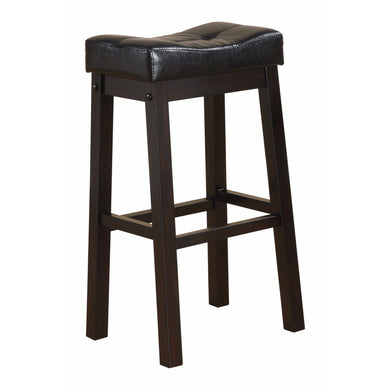 Wooden Sofie Backless Counter Height Stool, Black, Set of 2