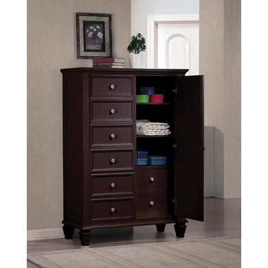 Transitional Style Chest  with Storage Drawers, Brown