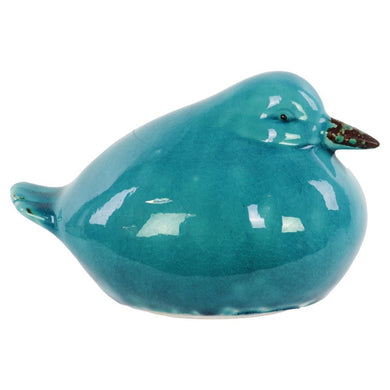 Alluring Large Ceramic Bird - Turquoise