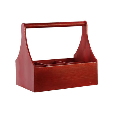 Superb Wood Bottle Crate - Crimson Red