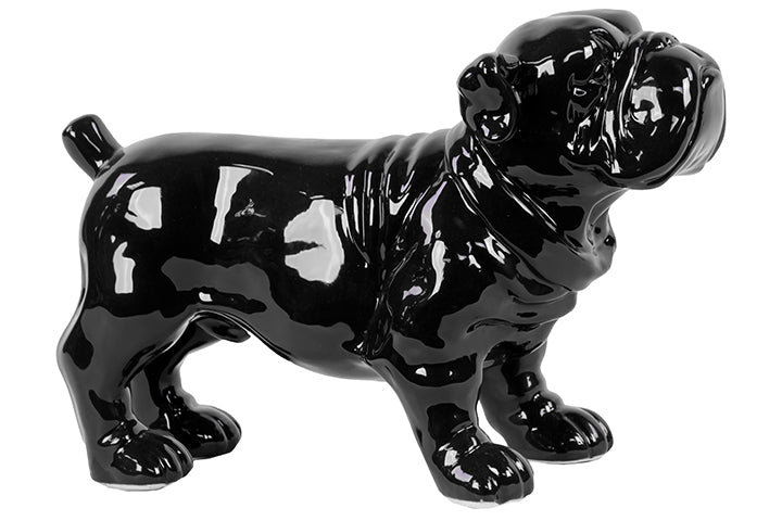 Adorable Piece Of Ceramic Black Dog