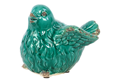 Antiquated Sweet & Gorgeous Flying Ceramic Bird In Turquoise