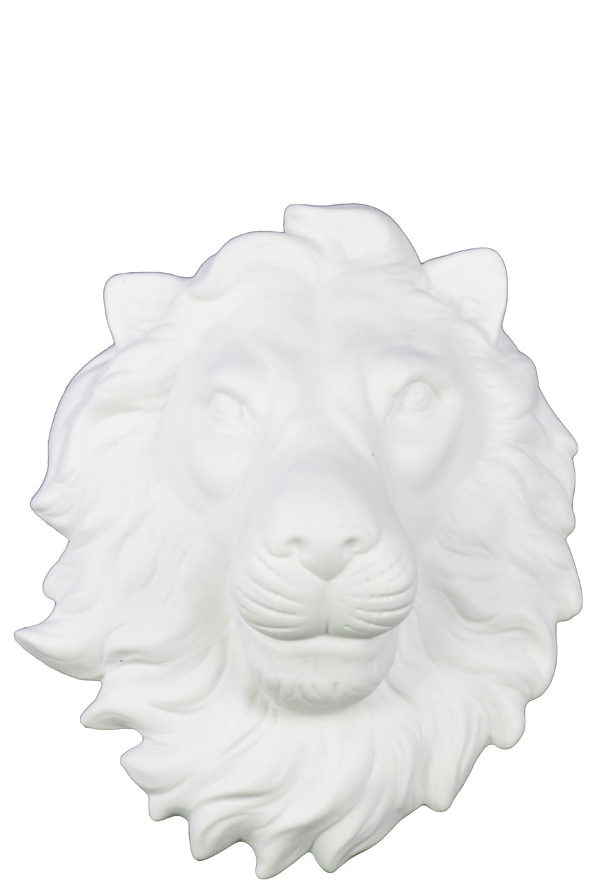 Trendy Ceramic Lion Head Wall decor