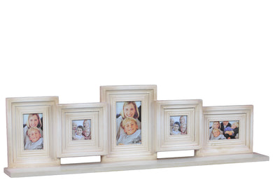 White decorative Wooden Multi Photo Frame