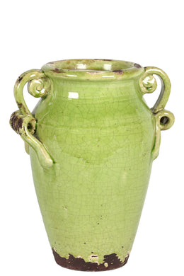 Unique & Valuable Ceramic Tuscan Vase In Green
