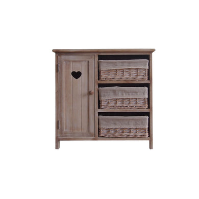 Antiqued Wood Cabinet By Urban Port, Antique