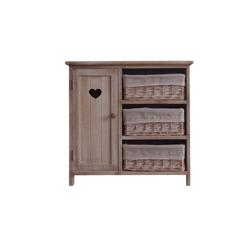 Antiqued Wood Cabinet By Urban Port, Antique