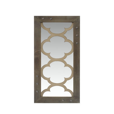 Aged Rectangular Wooden Mirror Frame by Urban Port
