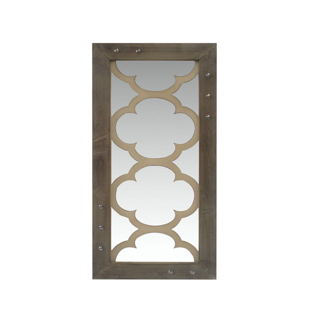 Aged Rectangular Wooden Mirror Frame by Urban Port