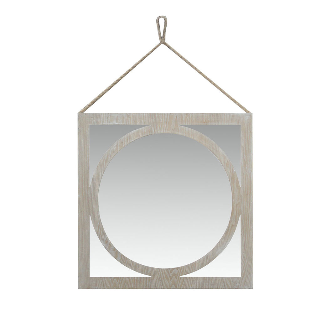 Wash White Wooden Mirror Frame by Urban Port