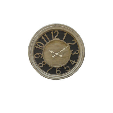 Antiqued White Wooden Clock by Urban Port