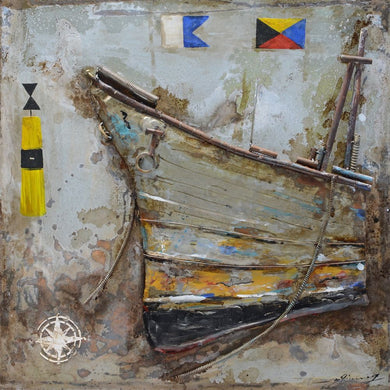 Antiqued Ship Metal Art by Urban Port