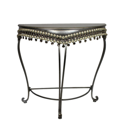 Superb Metal Table with Pearl - Benzara