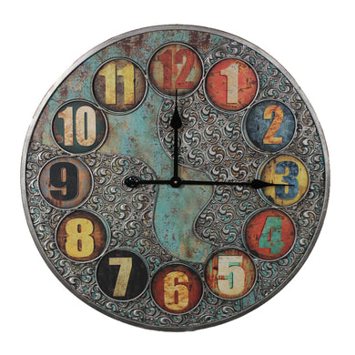 Unique And Stylish Vintage Themed Metal Wall Clock