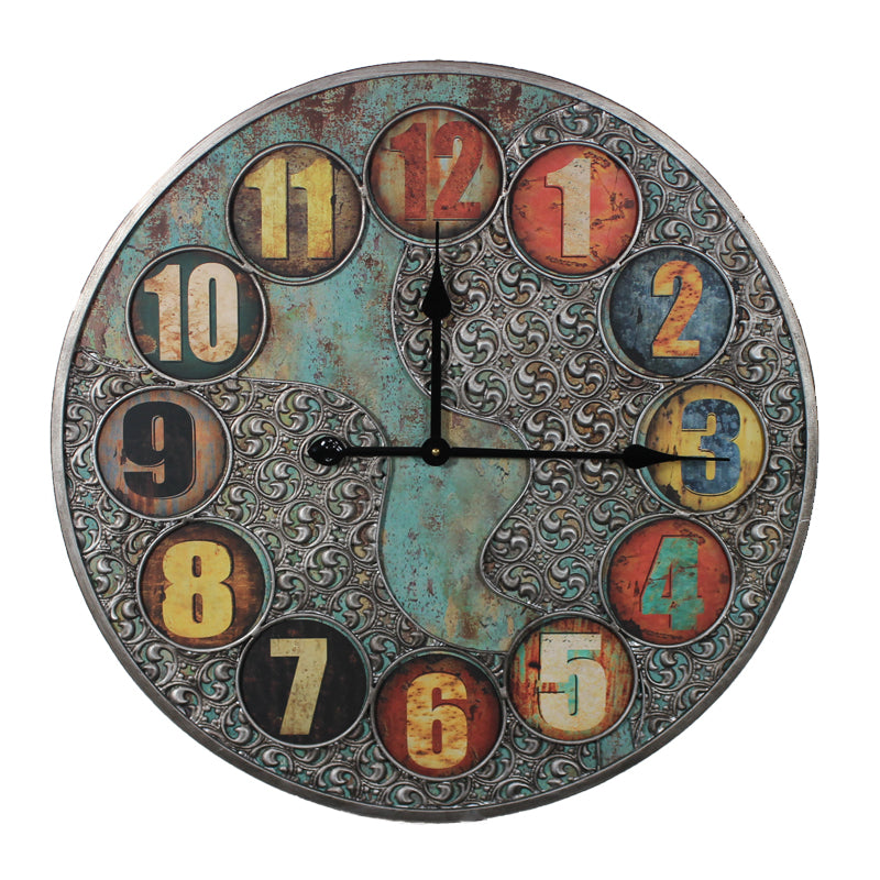 Unique And Stylish Vintage Themed Metal Wall Clock