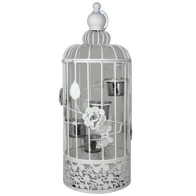 Adorable Metal Bird Cage Candle Holder - Benzara