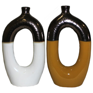 Alluring Ceramic Vase- 2 Assorted
