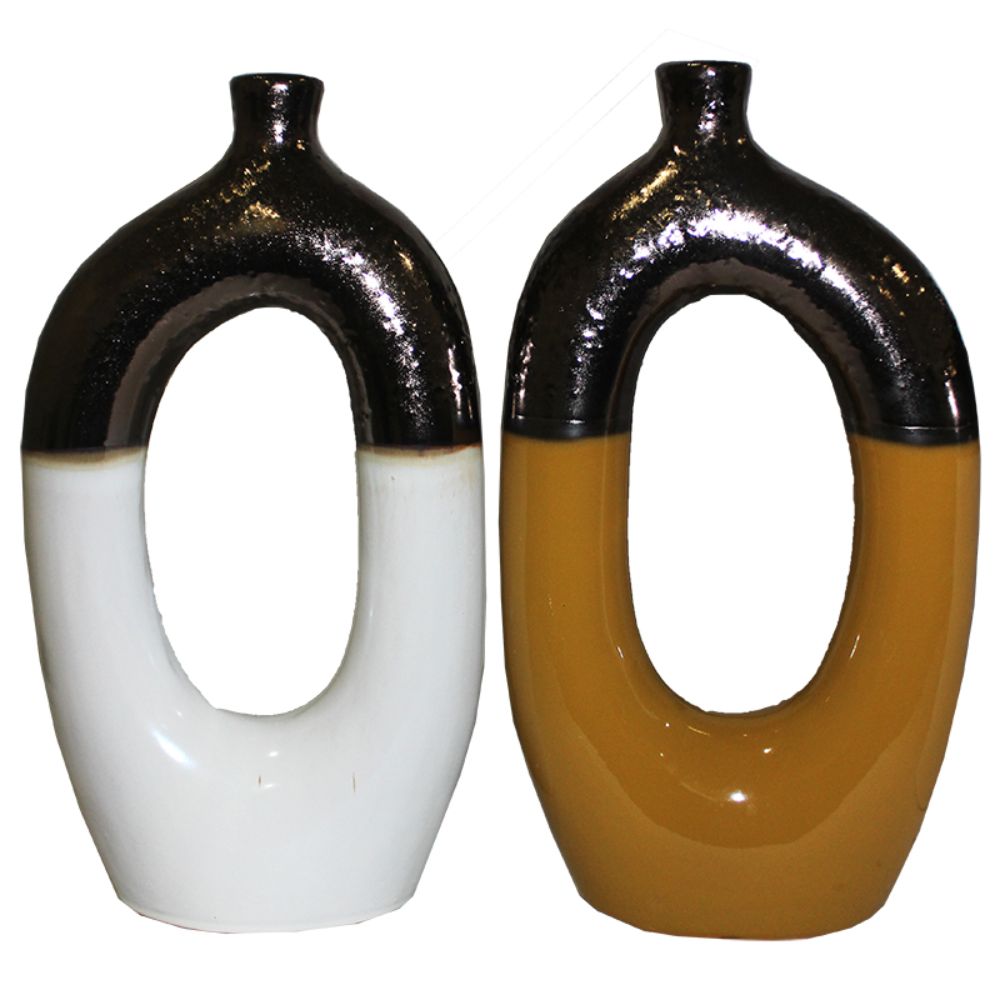 Alluring Ceramic Vase- 2 Assorted