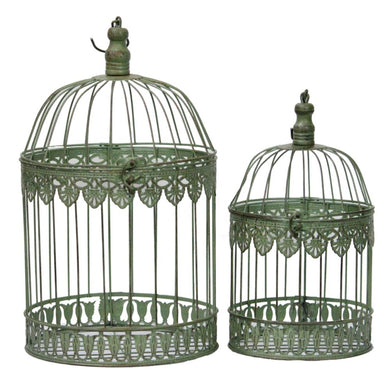 Unique 2 piece Metal Bird Cage-Benzara