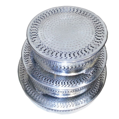 Amazing 3 Pc Round Cake Stand - Benzara