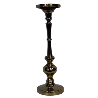 Adorable Metal Pillar Candle Holder - Benzara