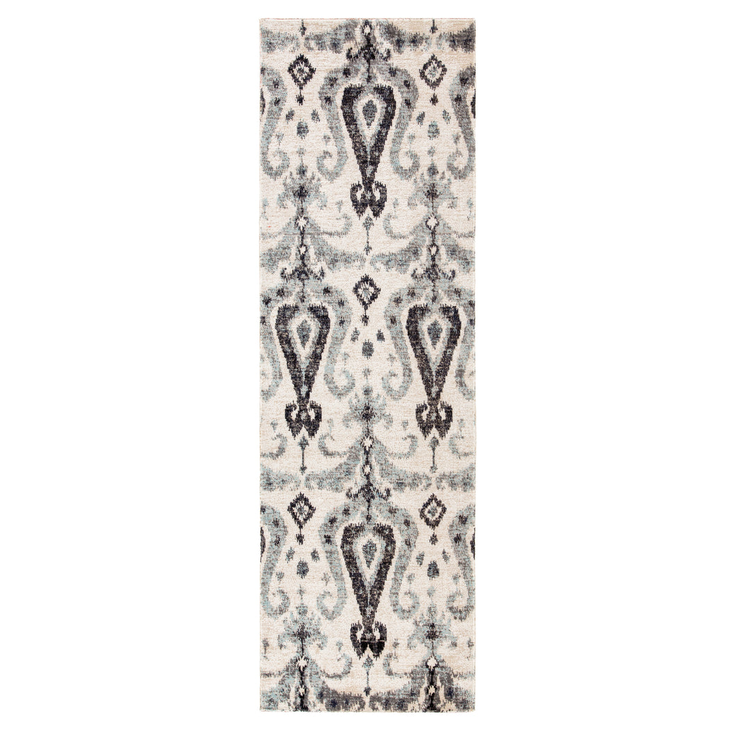 Jaipur Living Zenith Indoor/ Outdoor Ikat Blue/ Black Runner Rug (2'8