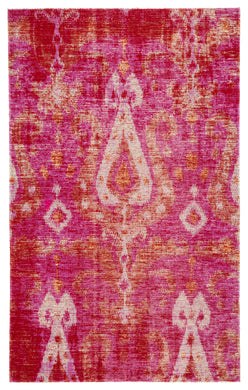 Jaipur Living Zenith Indoor/ Outdoor Ikat Pink/ Orange Area Rug (7'6