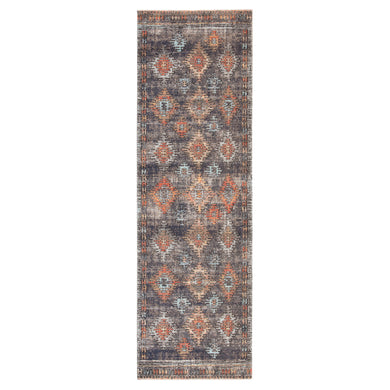 Jaipur Living Dez Indoor/ Outdoor Tribal Blue/ Orange Runner Rug (2'6