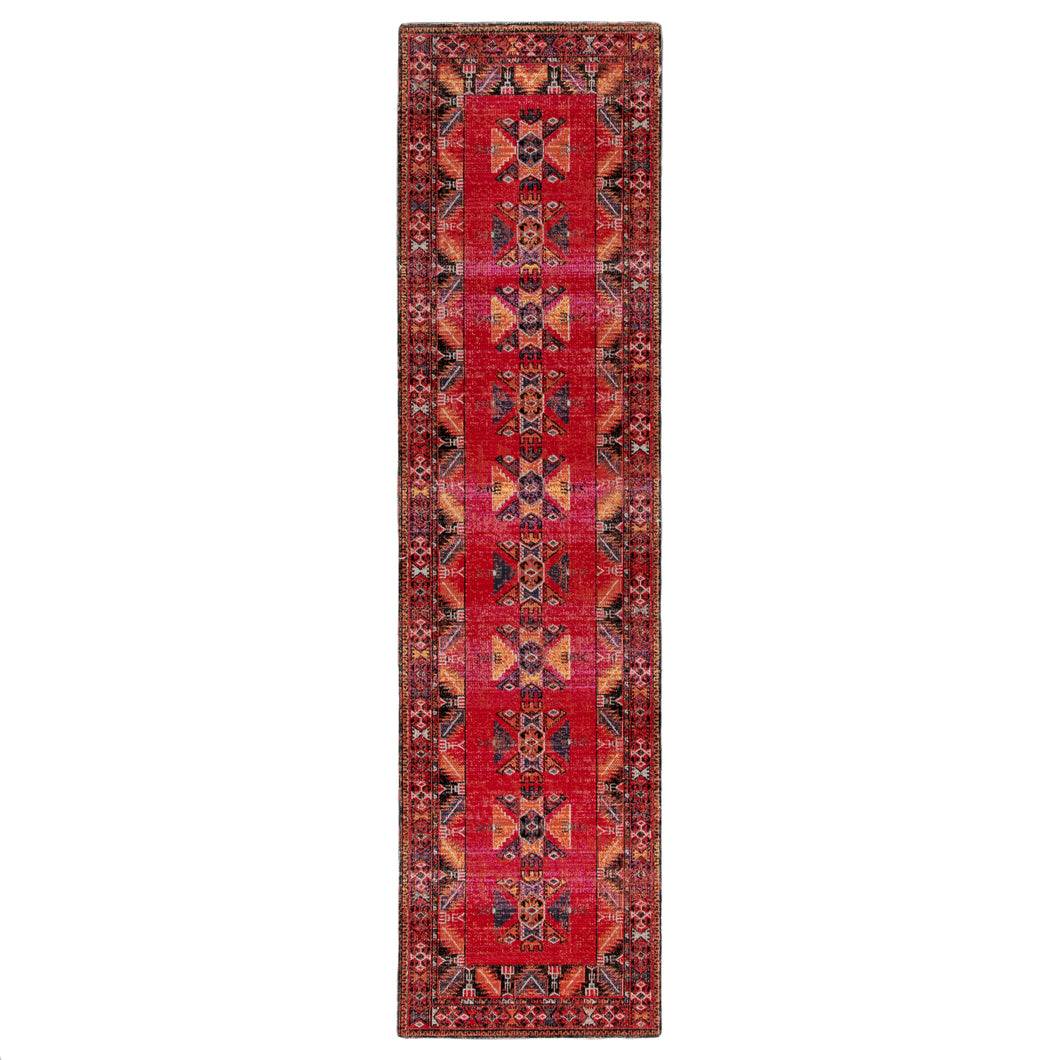 Jaipur Living Paloma Indoor/ Outdoor Tribal Red/ Black Runner Rug (2'8