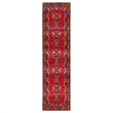 Jaipur Living Paloma Indoor/ Outdoor Tribal Red/ Black Runner Rug (2'6