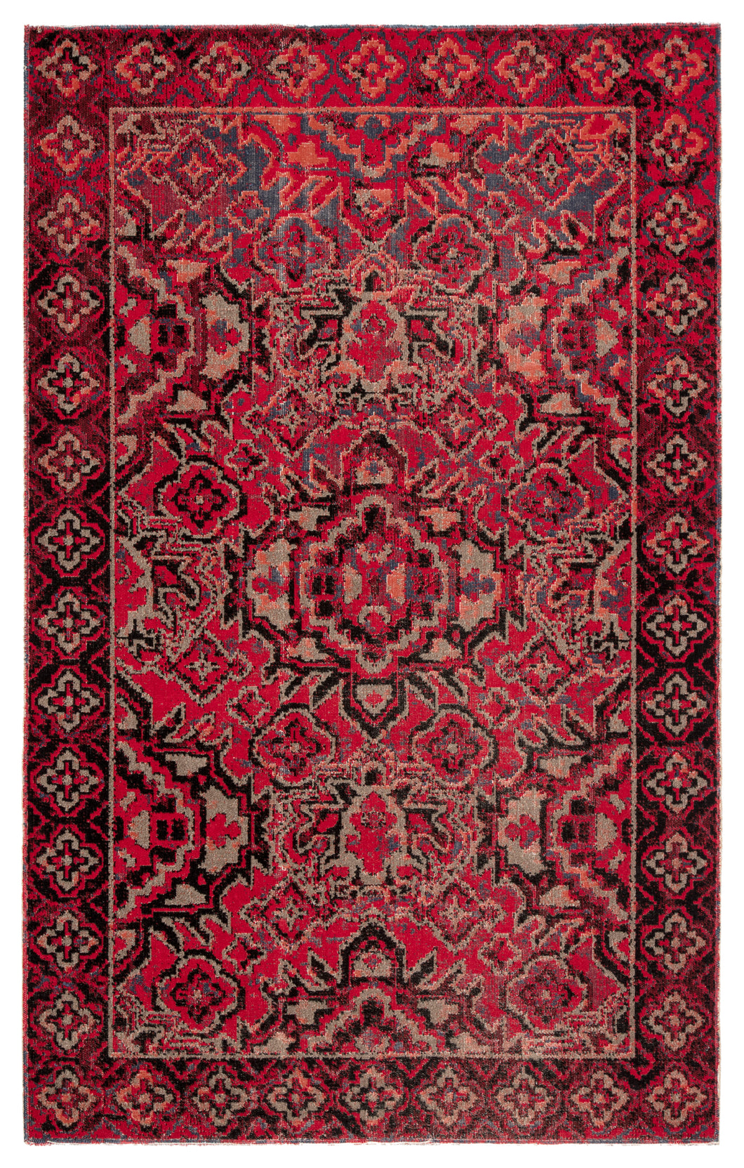 Jaipur Living Chaya Indoor/ Outdoor Medallion Red/ Black Area Rug (7'6
