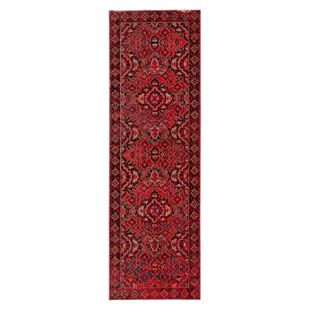 Jaipur Living Chaya Indoor/ Outdoor Medallion Red/ Black Runner Rug (2'6