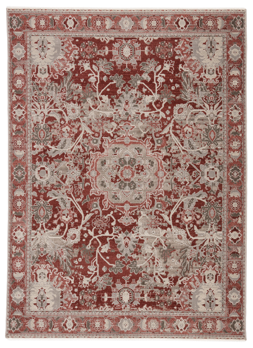 Jaipur Living Cavender Medallion Red/ Gray Area Rug (7'10