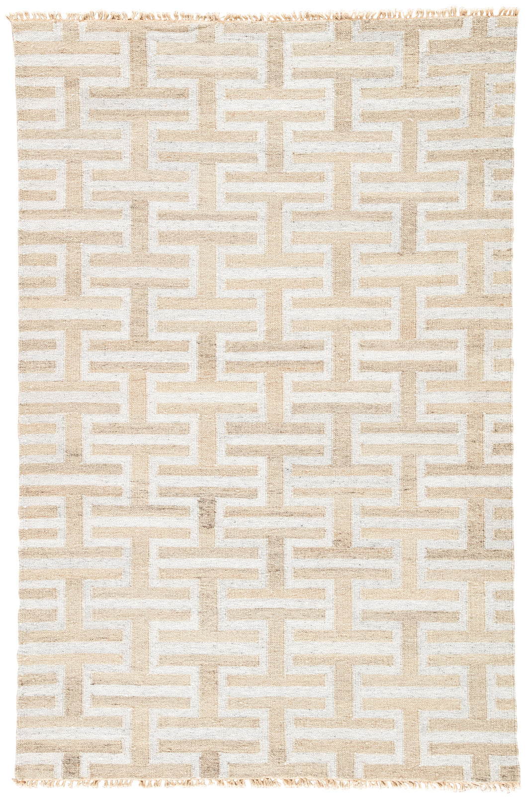 Jaipur Living Holmes Handmade Geometric Silver/ Taupe Area Rug (2'X3')