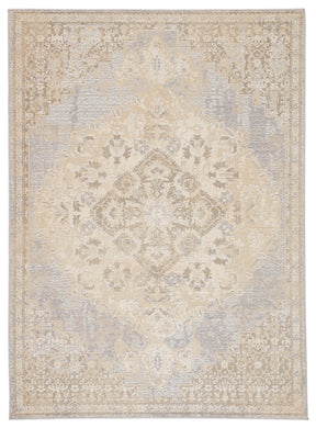 Jaipur Living Baun Medallion Beige/ Silver Area Rug (4'X5'8