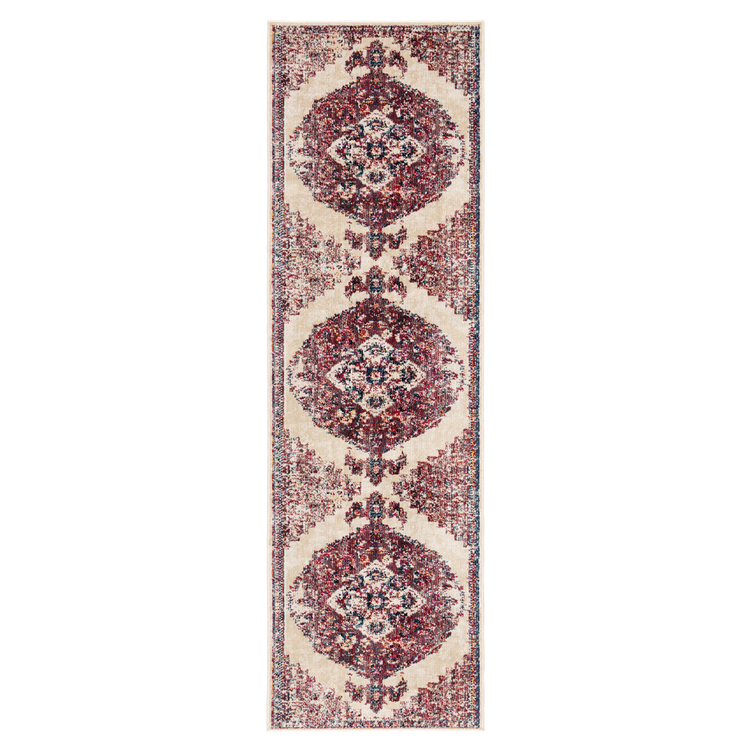 Jaipur Living Briar Medallion Purple/ Cream Runner Rug (2'6