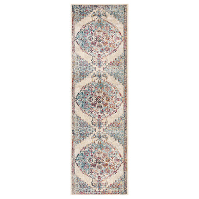 Jaipur Living Briar Medallion Cream/ Turquoise Runner Rug (2'6
