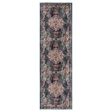 Jaipur Living Loren Medallion Teal/ Turquoise Runner Rug (2'6