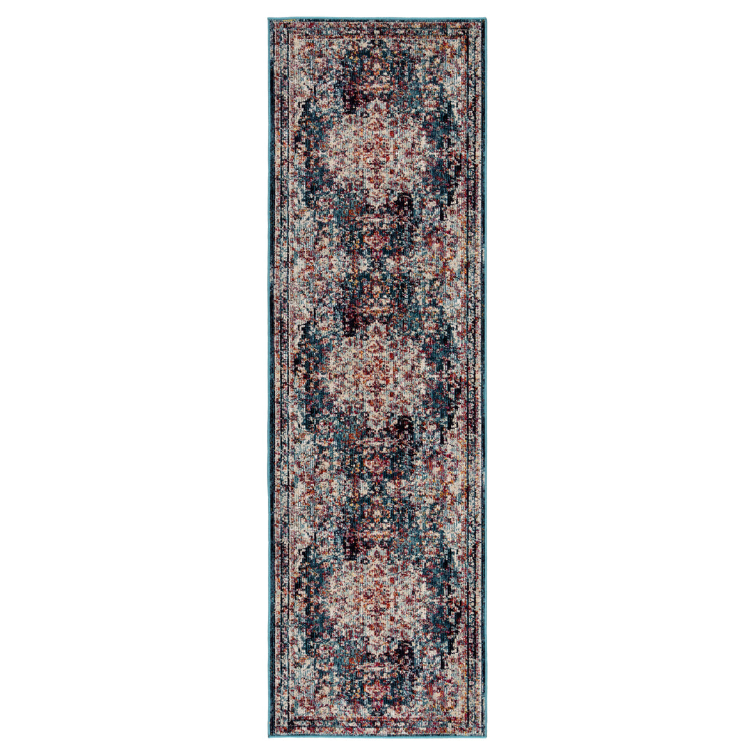 Jaipur Living Loren Medallion Teal/ Turquoise Runner Rug (2'6