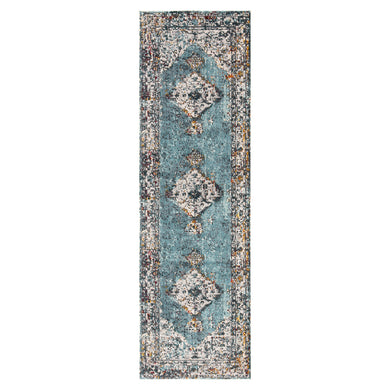 Jaipur Living Romina Medallion Teal/ Gold Runner Rug (2'6