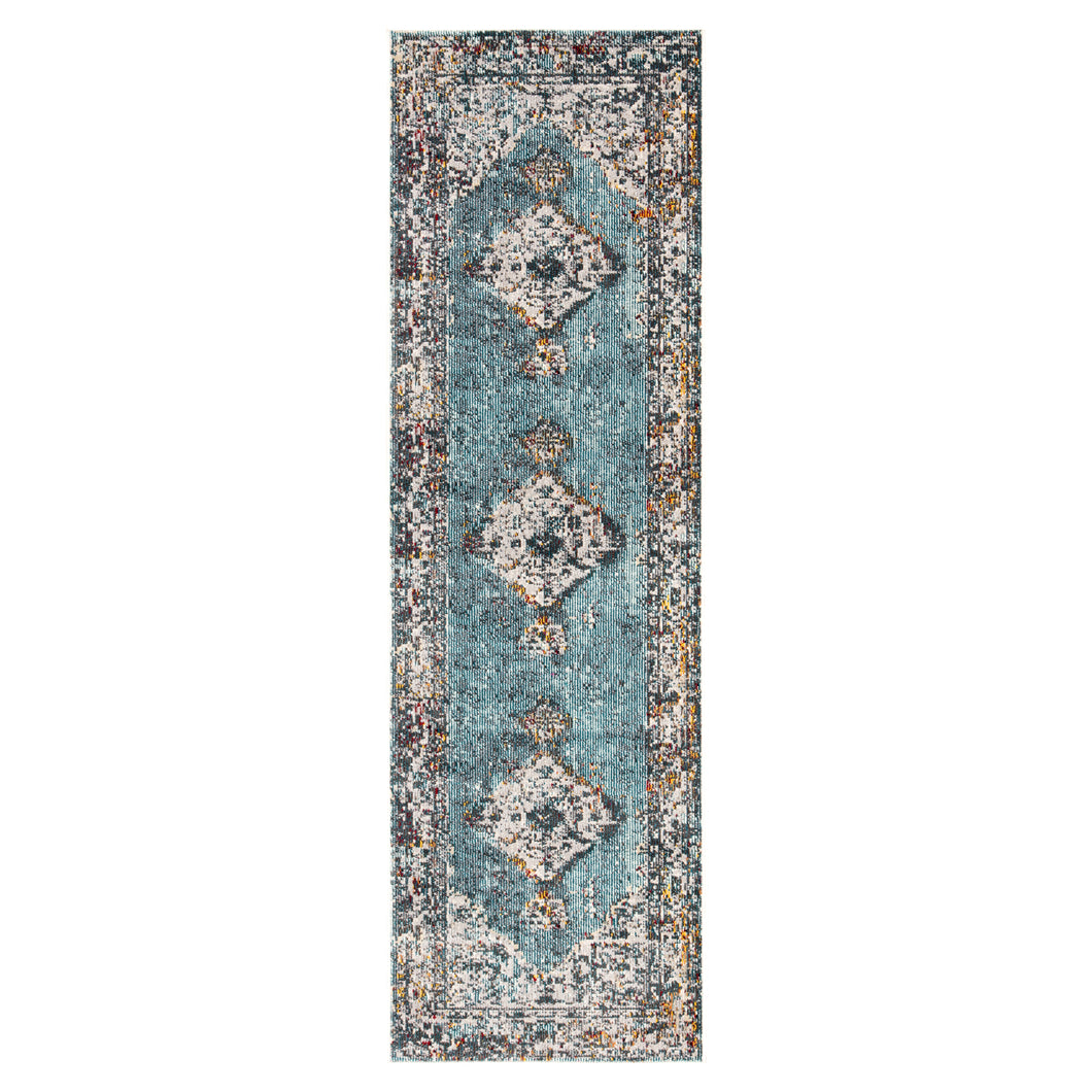 Jaipur Living Romina Medallion Teal/ Gold Runner Rug (2'6