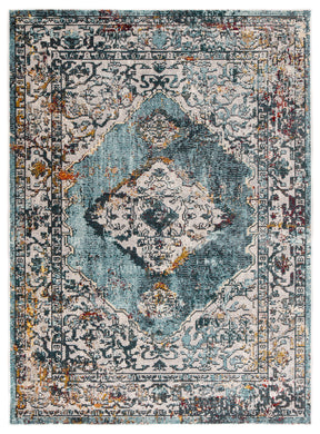 Jaipur Living Romina Medallion Teal/ Gold Area Rug (7'10