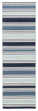 Jaipur Living Salada Handmade Stripe Blue/ White Runner Rug (2'6