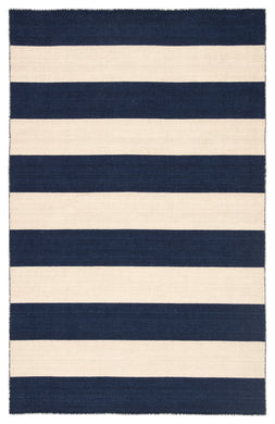 Jaipur Living Tierra Handmade Stripe Navy/ White Area Rug (5'X8')