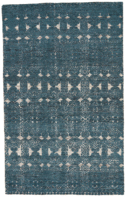 Jaipur Living Abelle Hand-Knotted Medallion Teal/ White Area Rug (2'X3')