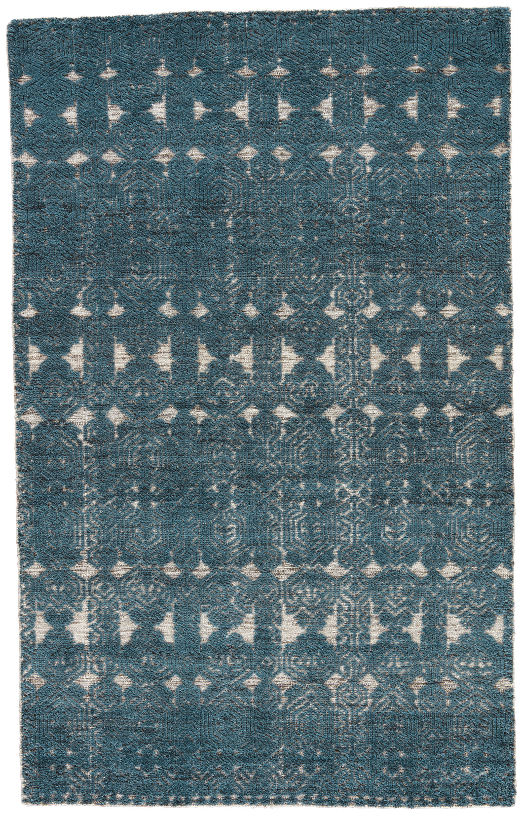 Jaipur Living Abelle Hand-Knotted Medallion Teal/ White Area Rug (2'X3')