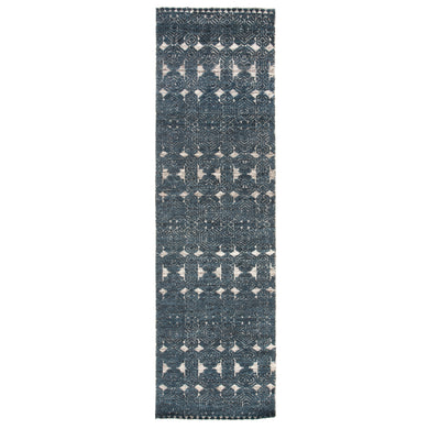 Jaipur Living Abelle Hand-Knotted Medallion Teal/ White Runner Rug (3'X10')